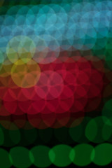 Abstract bokeh light patterns of LED projection, shot with classic vintage lens for a unique look