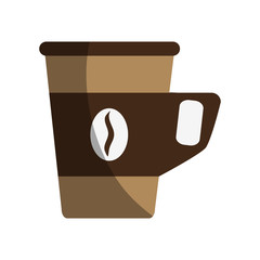 Coffee mug icon over white background. vector illustration