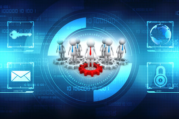 3d Business Gear Mechanism