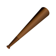 baseball bat icon over white background. colorful design. vector illustration