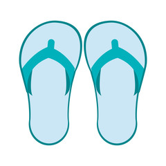 flip flops icon over white background. colorful design. vector illustration