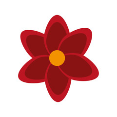 beautiful flower icon over white background. colorful design. vector illustration