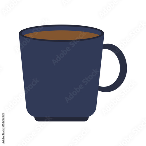 "Coffee mug icon over white background. vector illustration" Stock