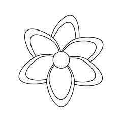 beautiful flower icon over white background. vector illustration
