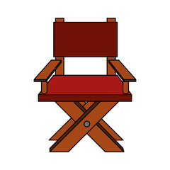 director chair icon over white background. colorful design. vector illustration
