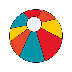 pool ball icon over white background. vector illustration