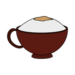 coffee mug icon over white background. colorful design. vector illustration