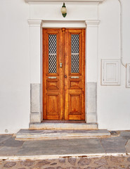 Greece, vintage wooden door