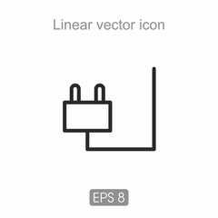 Fototapeta na wymiar Linear icon in black and white