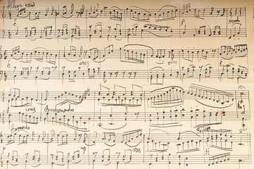 Fotobehang Ancient musical manuscript © Сергей Лабутин
