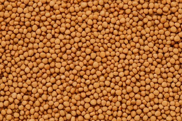 yellow mustard seeds close up, spicy background