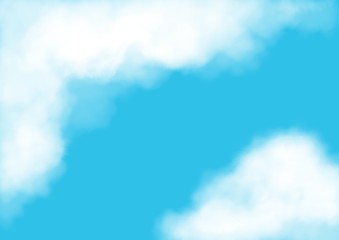 Abstract white clouds on blue sky for background. Digital generating image.