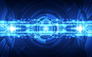 Abstract security digital technology background. Illustration Vector