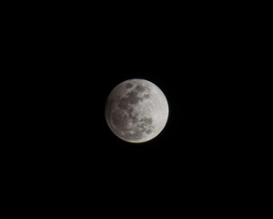 Penumbral — Full Moon, Lunar Eclipse and Pale Green Comet Stre