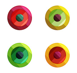 Vector circle banners