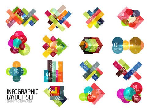 Set of buiness infographics templates