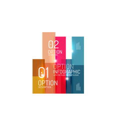 Geometric abstract composition with text and options