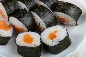 Roll with salmon
