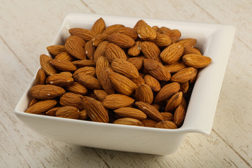 Almond in the bowl