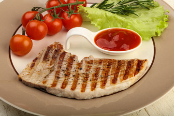 Grilled port steak