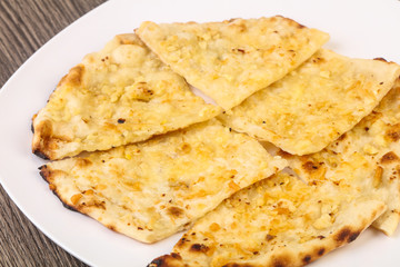 Naan with cheese and garlic