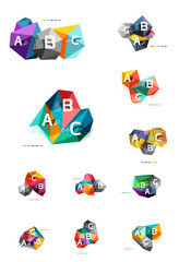 Moden low poly infographics template