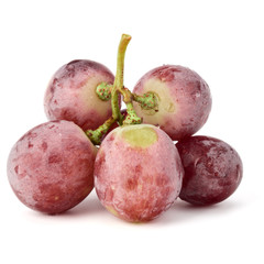 Red grape berry bunch isolated on white background cutout