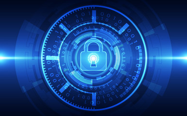 Abstract security digital technology background. Illustration Vector