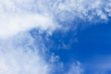 White clouds in the blue sky