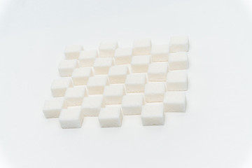 gray and white cells, sugar cubes