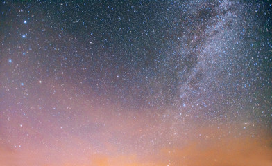 fantastic winter meteor shower and the snow-capped mountains.