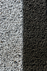 Fototapeta premium New asphalt texture with white dashed line.