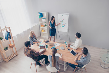 Young people sitting at business  financial conference training