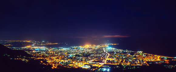 city with a night on the beach