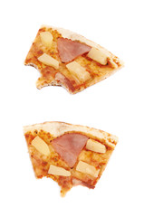 Hawaiian pizza composition isolated
