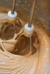 knead sweet cream of mixer whisk