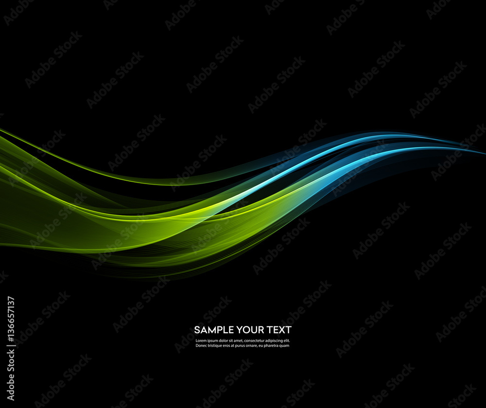 Poster Abstract color wave design element