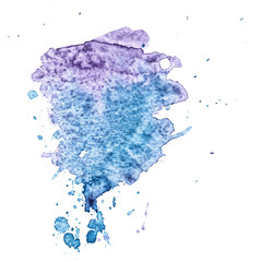 Colorful abstract watercolor texture with splashes and spatters. Modern creative watercolor background for trendy design with grunge effect