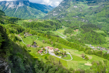 Swiss village at Alps