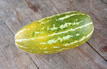 Cantaloupe on wood table