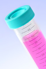 Chemical tube with melted potassium permanganate