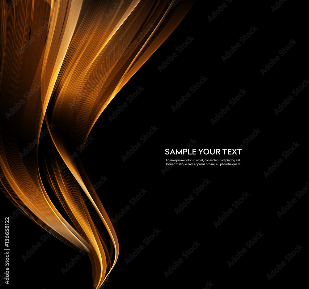 Poster Abstract color wave design element