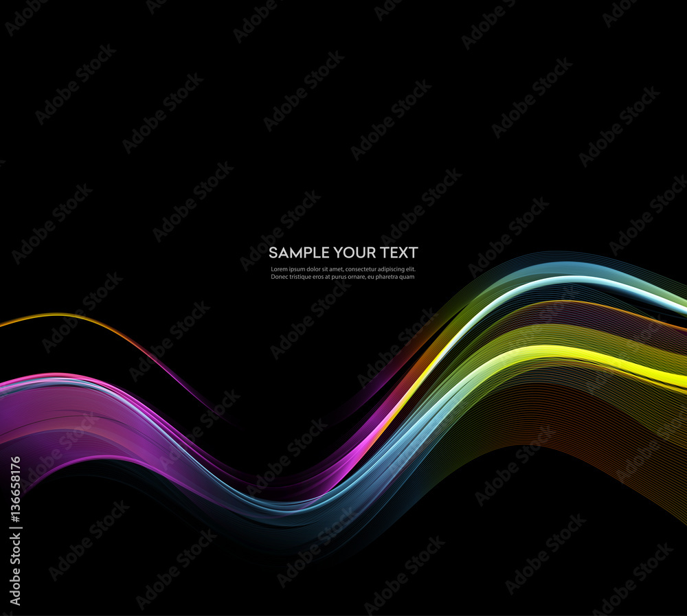 Poster Abstract color wave design element