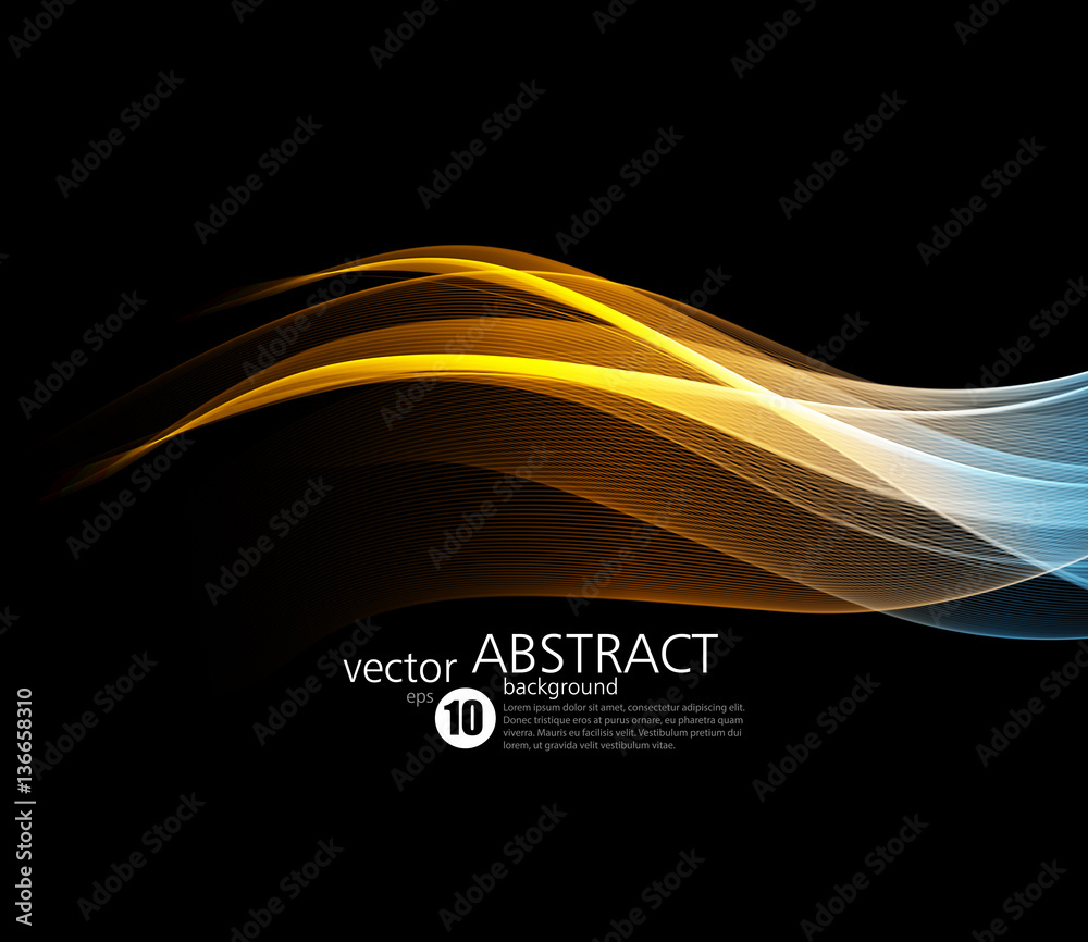 Poster Abstract color wave design element