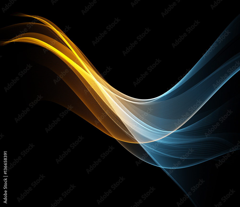 Aufkleber Abstract color wave design element