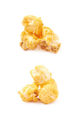 Pile of popcorn flakes isolated
