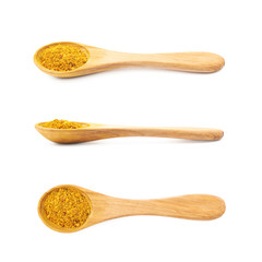 Spoon full of yellow curry powder