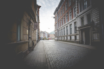 Swedish Gate in the old city of Riga, Latvia