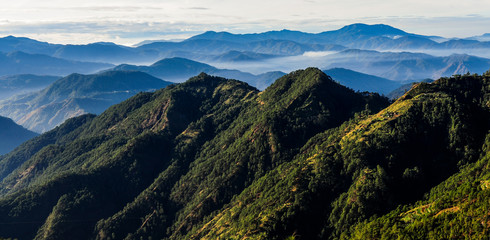 The mountains of Northern Luzon on the wai from Baguio to Banaue, Philippines.