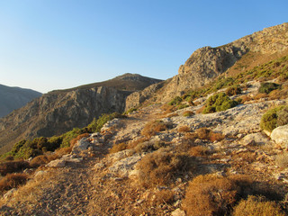 The mountains of Tilos at sunrise, Greece